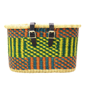 Straw bike basket sale